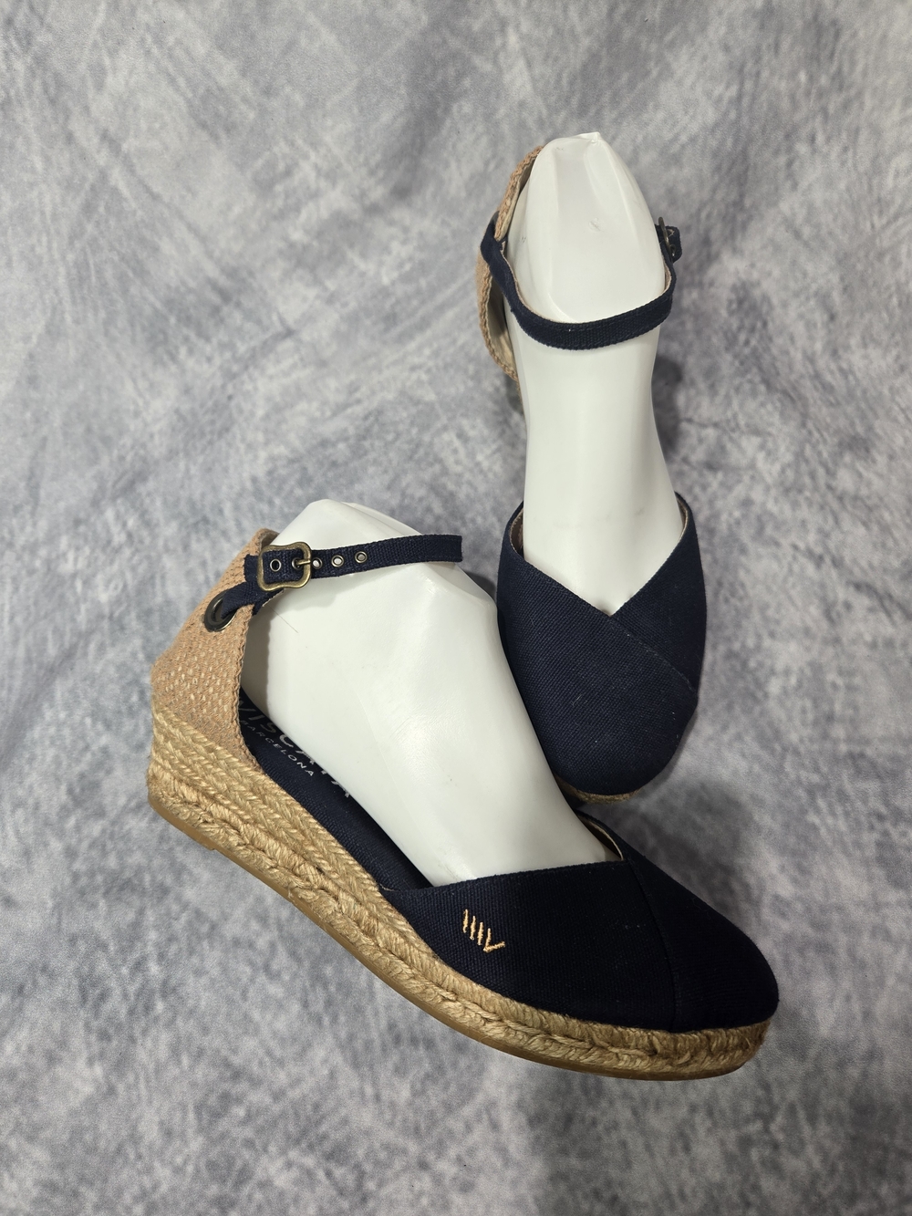 Viscata Pubol canvas low wedge espadrilles with an ankle strap,